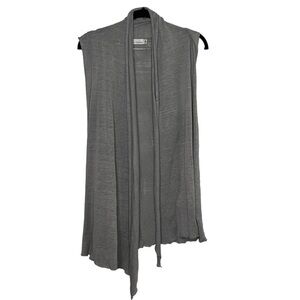 Cut Loose Grey Casual Lighweight Waterfall Vest One Size FLAW